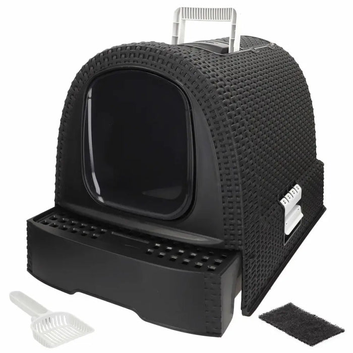 Cat Litter Box Curver Anthracite 51 x 38,5 x 39,5 cm Plastic (Plastic) - Домашни Животни<<<Дом