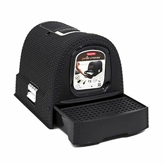Cat Litter Box Curver Anthracite 51 x 38,5 x 39,5 cm Plastic (Plastic) - Домашни Животни<<<Дом
