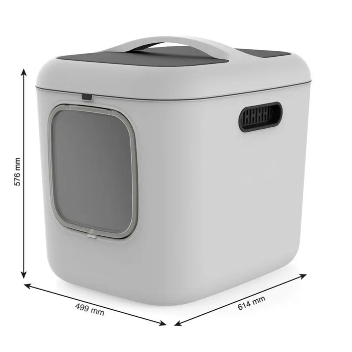 Cat Litter Box Rotho Biala XL White Plastic - Играчки<<<Домашни Животни<<<Дом Градина<<<BigBuy&&&Litter