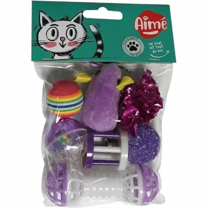 Cat toy Aimé Multicolour 7 Pieces - Домашни Животни<<<Дом Градина<<<BigBuy&&&Играчки<<<Домашни Животни<<<Дом