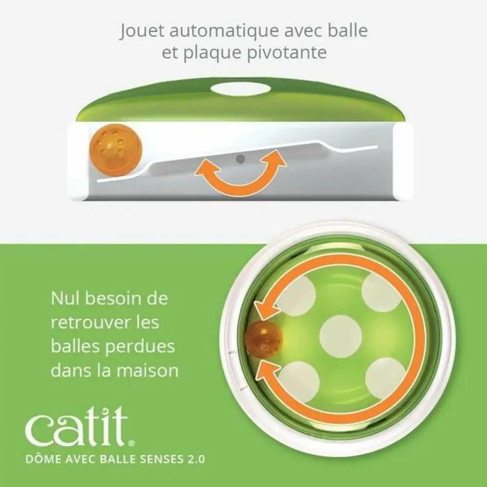 Cat toy Catit Senses 2.0 Ball Dome Green 24 x 24 x 8 cm - Домашни Животни<<<Дом Градина<<<BigBuy&&&Играчки<<<Домашни