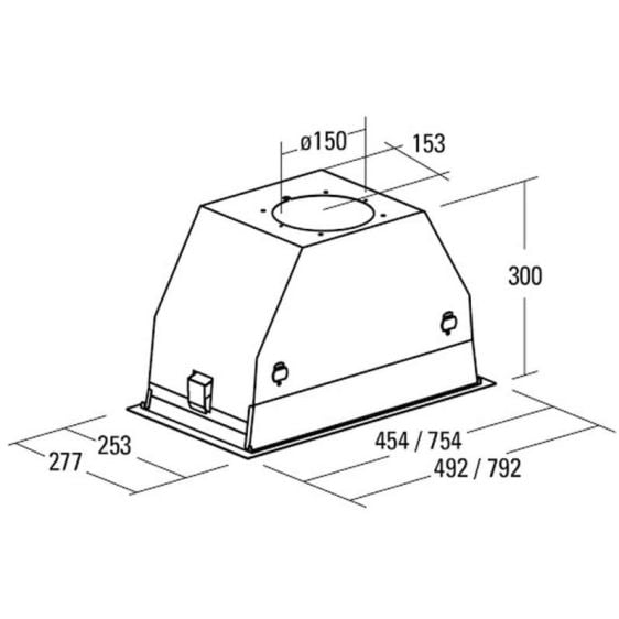 Built-in hood CATA GCDUAL 45 BK