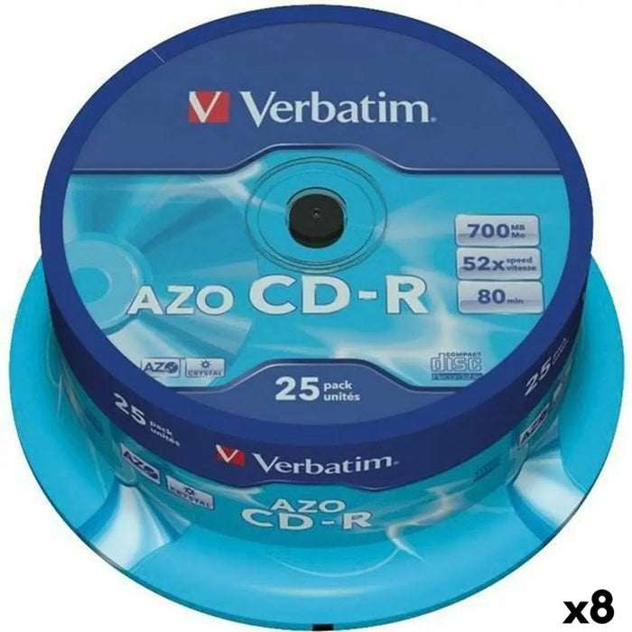 CD-R Verbatim Azo 700 MB 52x 25 Pieces (8 Units) - Електроника Звук<<<Компютри| Електроника<<<BigBuy&&&CD и