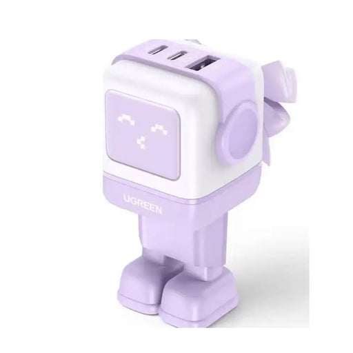 CD361 CHARGER 2xUSB-C,1xUSBA,65W,ROBOT,UGREEN - PURPLE - Зарядни устройства<<<Аксесоари за мобилни устройства и