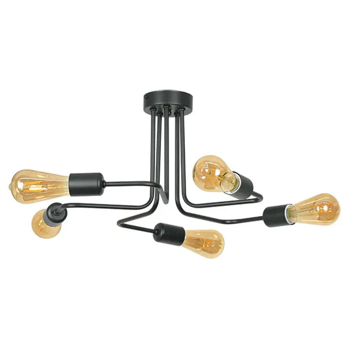 CEILING 5XE27 TRENTO BLACK LIGHTSTYLE - Плафони<<<Вътрешно осветление<<<Мебели и