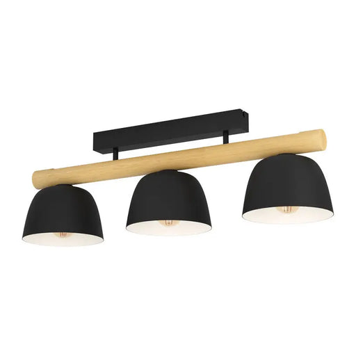 CEILING LAMP 3XE27 BLACK EGLO SHERBURN - Плафони<<<Вътрешно осветление<<<Мебели и