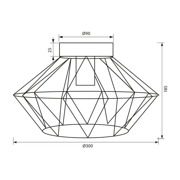 CEILING LAMP E27 BLACK VIVALUX FRODO - Спотове<<<Вътрешно осветление<<<Мебели и