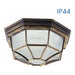 CEILING LAMP E27 IP44 F27 CM ANTIQUE GOLD VIVALUX BERLIN - Фасадни тела<<<Външно