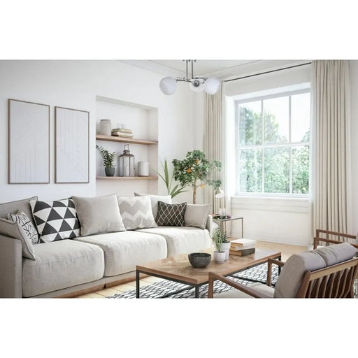 Ceiling Light Activejet AJE-IRMA 3P White Silver Metal 40 W 39 x 29 x 35 cm - Лампи<<<Декорация и Осветление<<<Дом