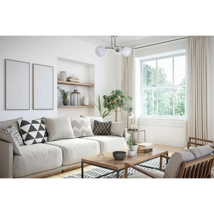 Ceiling Light Activejet AJE-IRMA 3P White Silver Metal 40 W 39 x 29 x 35 cm - Лампи<<<Декорация и Осветление<<<Дом