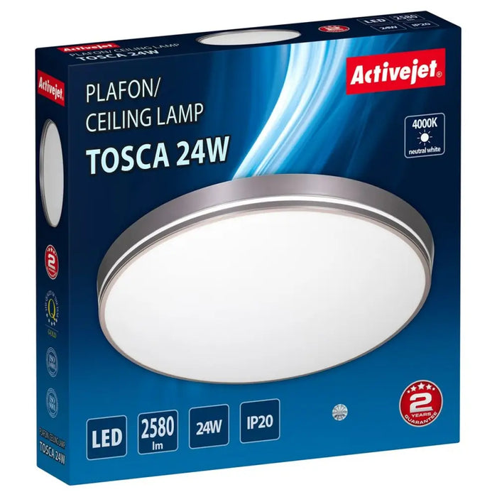 Ceiling Light Activejet AJE-TOSCA 24W Grey 80 24 W (4000 K) - Лампи<<<Декорация и Осветление<<<Дом