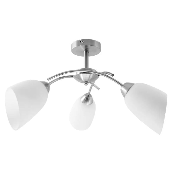 Ceiling Light Activejet NIKITA 3P Nikiel White nickel Metal Glass 120 W - Лампи<<<Декорация и Осветление<<<Дом