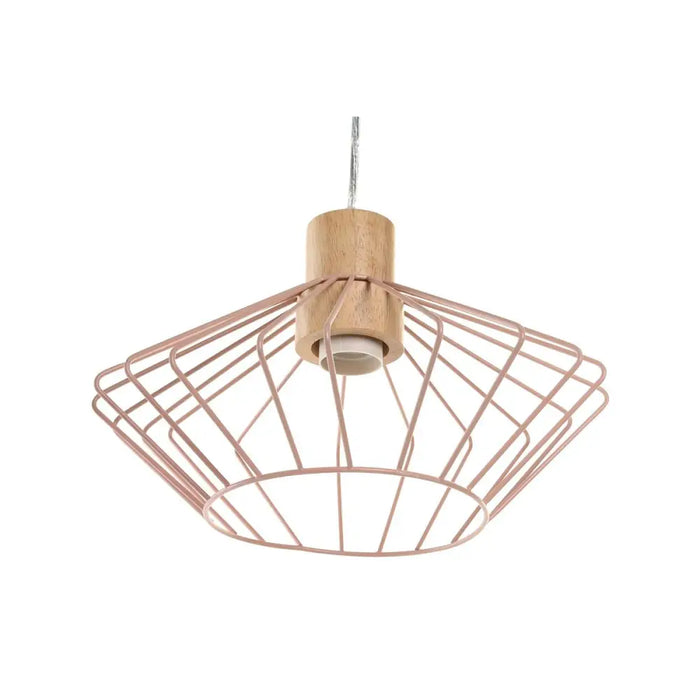 Ceiling Light DKD Home Decor 34 x 34 x 21 cm Silver Black Grey Pink Metal White 50 W 60 W Pinewood - Декорация и
