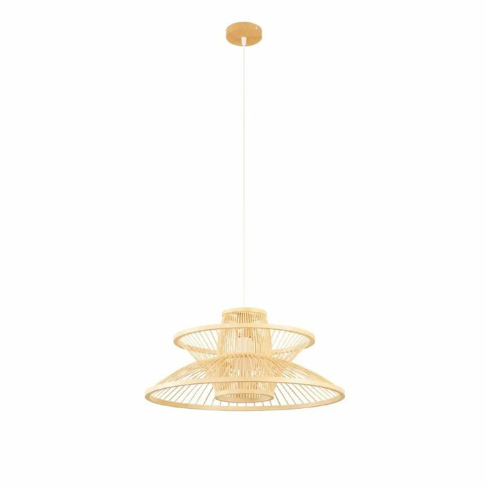 Ceiling Light DKD Home Decor 50 x 50 x 22 cm Light brown Bamboo 50 W - Декорация и Осветление<<<Дом