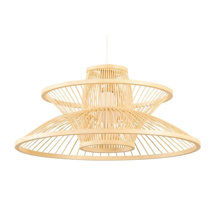 Ceiling Light DKD Home Decor 50 x 50 x 22 cm Light brown Bamboo 50 W - Декорация и Осветление<<<Дом