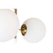 Ceiling Light DKD Home Decor 64 x 64 x 64 cm Crystal Golden Metal White 50 W - Декорация и Осветление<<<Дом