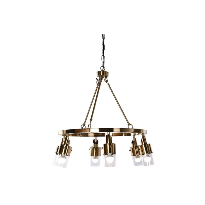 Ceiling Light DKD Home Decor 66 x 66 x 60 cm Crystal Golden Metal 40 W - Декорация и Осветление<<<Дом