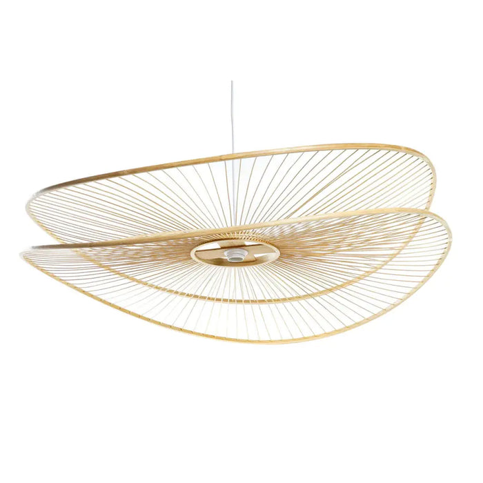 Ceiling Light DKD Home Decor Brown Bamboo 50 W 100 x 100 x 25 cm - Декорация и Осветление<<<Дом