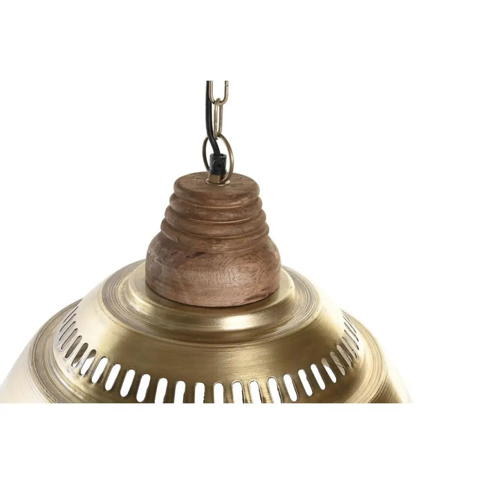 Ceiling Light DKD Home Decor Brown Golden Iron Mango wood 50 W 43 x 43 x 31 cm - Декорация и Осветление<<<Дом