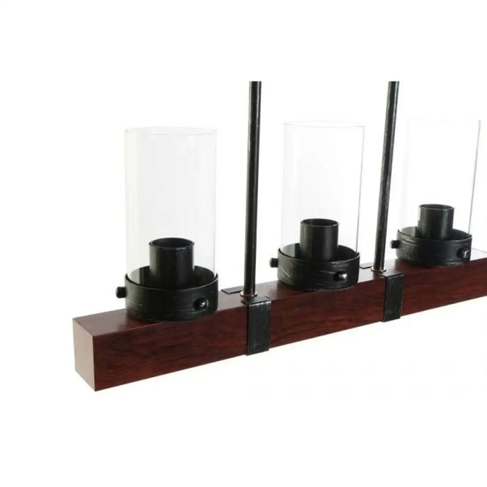 Ceiling Light DKD Home Decor Crystal Black Brown Aluminium (50 x 8 x 21 cm) - Декорация и Осветление<<<Дом