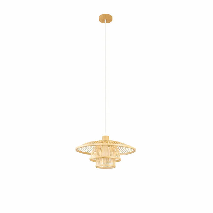 Ceiling Light DKD Home Decor Natural Bamboo 50 W 40 x 40 x 17 cm - Декорация и Осветление<<<Дом