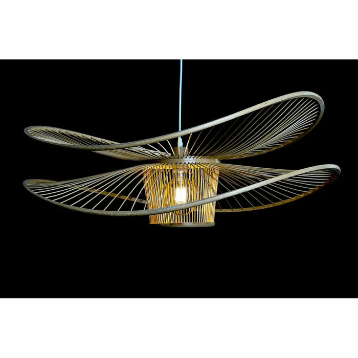 Ceiling Light DKD Home Decor Natural Bamboo 50 W 80 x 80 x 29 cm - Декорация и Осветление<<<Дом
