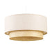 Ceiling Light DKD Home Decor Polyester White Light brown Bamboo 50 W (50 x 50 x 25 cm) - Декорация и Осветление<<<Дом