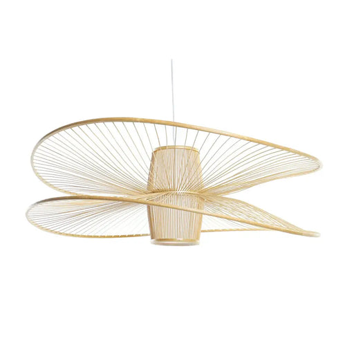 Ceiling Light DKD Home Decor White Natural Bamboo 50 W 100 x 100 x 32 cm - Декорация и Осветление<<<Дом