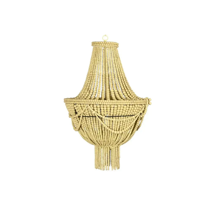 Ceiling Light DKD Home Decor Yellow Brown Metal MDF Wood 40 W 50 x 50 x 73 cm - Декорация и Осветление<<<Дом