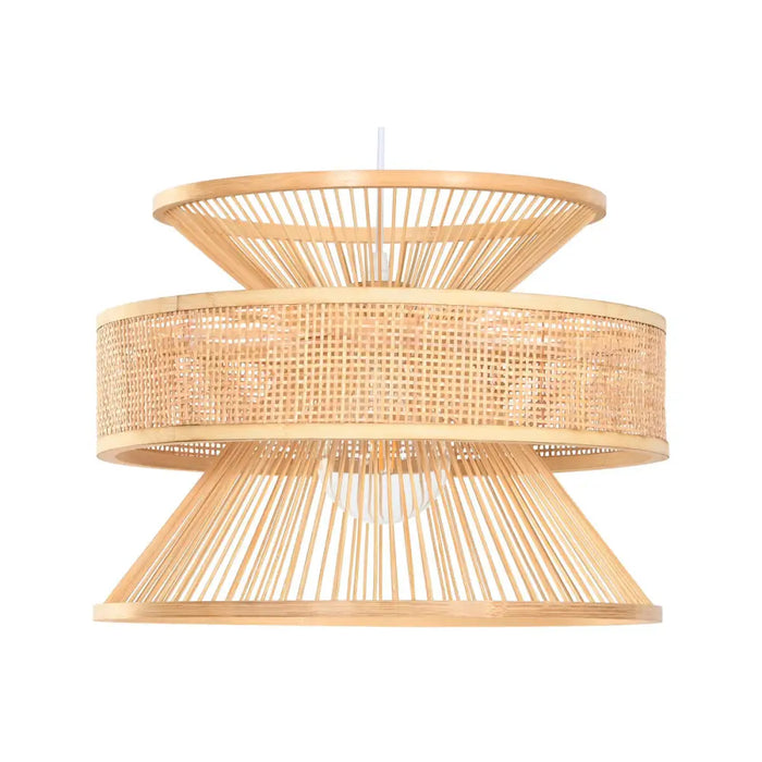 Ceiling Light Home ESPRIT Brown Bamboo 50 W 40 x 40 x 30 cm - Декорация и Осветление<<<Дом