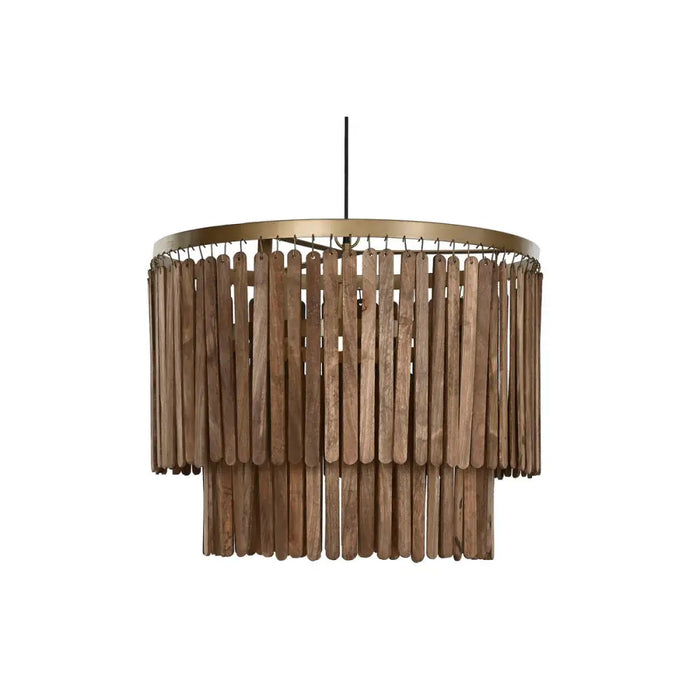 Ceiling Light Home ESPRIT Brown Golden Wood Metal Mango wood 50 W 60 x 60 x 48 cm - Декорация и Осветление<<<Дом