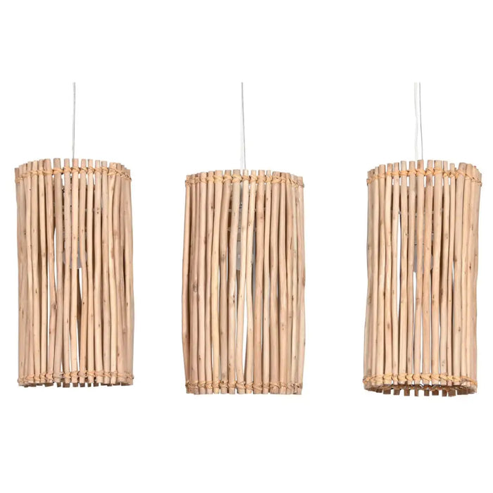 Ceiling Light Home ESPRIT White Natural Eucalyptus wood 50 W 20 x 20 x 40 cm - Декорация и Осветление<<<Дом