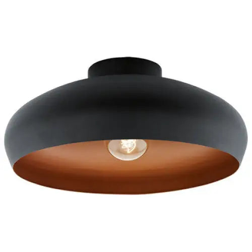 CEILING MOGANO 1XE27 BLACK/COPPER EGLO - Плафони<<<Вътрешно осветление<<<Мебели и