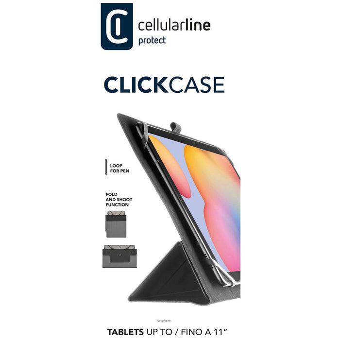 CELLULAR LINE CLICKCASE TABLET CASE UP TO 11" BLACK