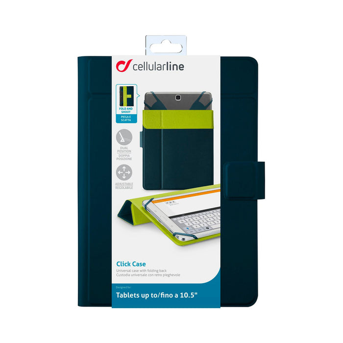 TABLET CASE CELLULAR LINE CLICKCASE UP TO 10.5" BLUE