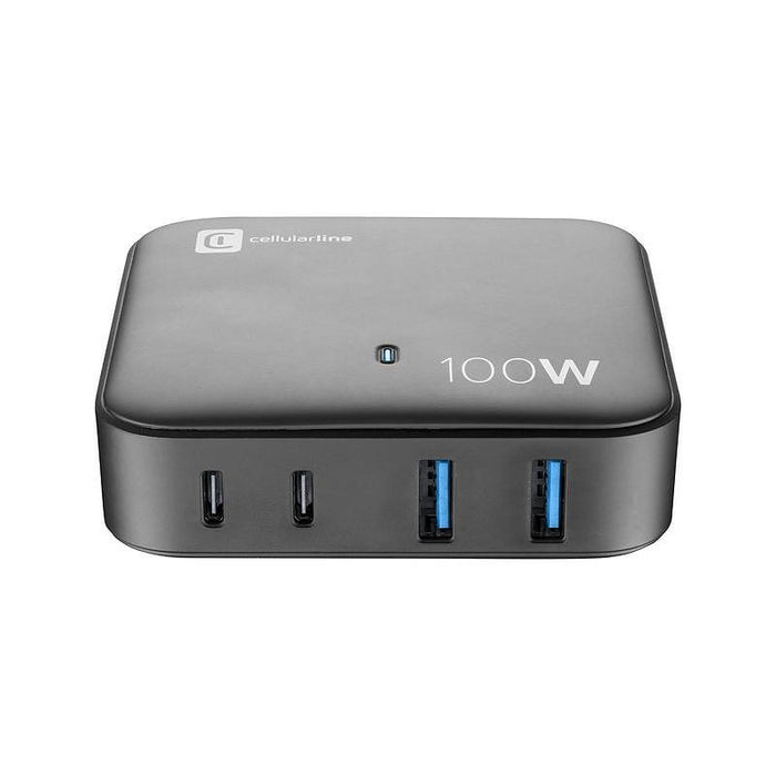 Charger Cellularline 220V PD GaN 2xUSB, 2xUSB-C 100W