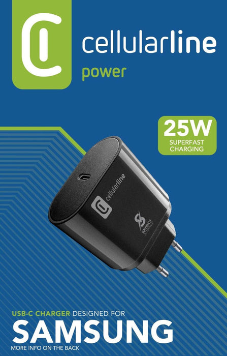 CHARGER 220V 25W PD TYPE-C BLACK SAMSUNG 24 MONTHS