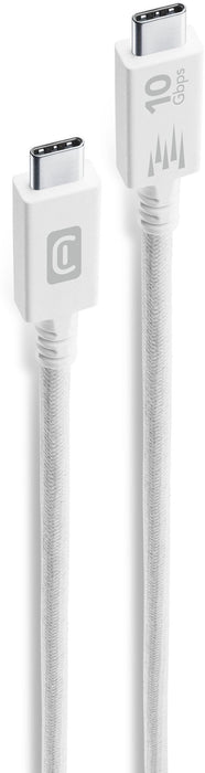 Cable Cellularline USB-C to USB-C 5A, 10 Gbps, 100W, 1.5 m, white