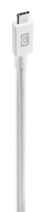 Cable Cellularline USB-C to USB-C 5A, 10 Gbps, 100W, 1.5 m, white