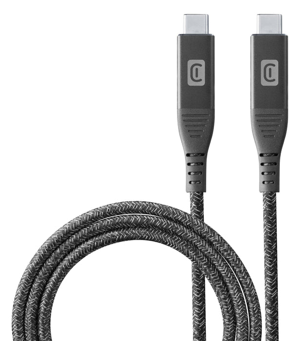 Cable Cellularline USB-C to USB-C 5A, 10 Gbps, 100W, 1 m, black