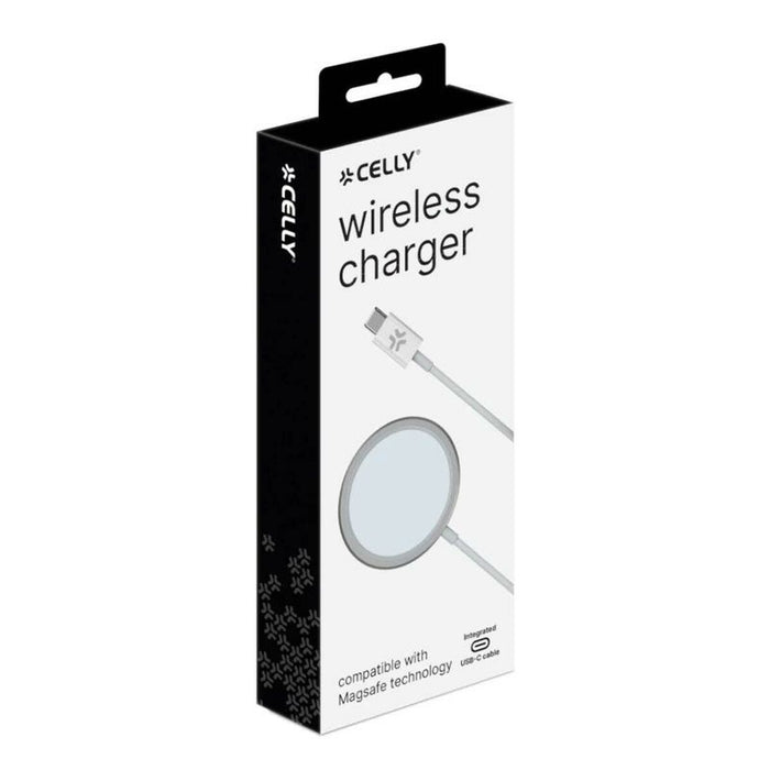 Cordless Charger Celly MAGCHARGEPRO White 15 W