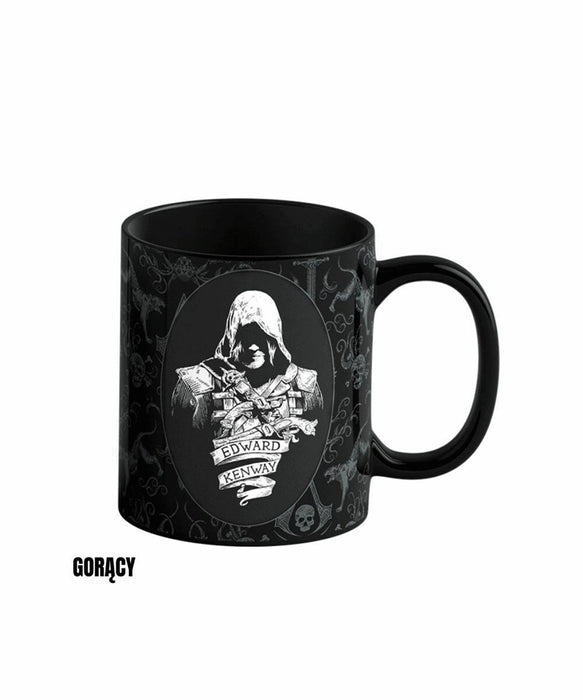 Heat Reveal Mug Good Loot Assassin's Creed Black Flag Resynced - Edward Kenway 480 ml Black