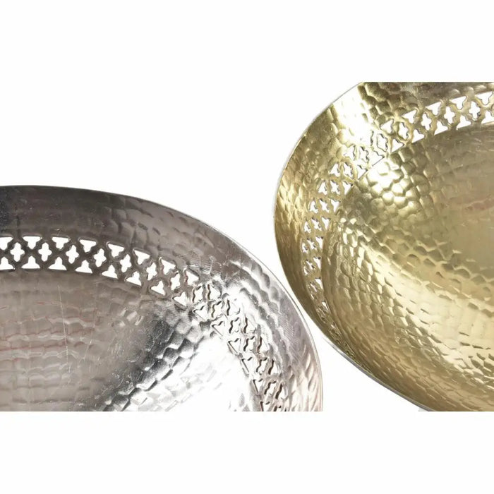 Centerpiece DKD Home Decor Copper Golden Aluminium 34 x 34 x 20 cm (2 Units) - Декорация и Осветление<<<Дом