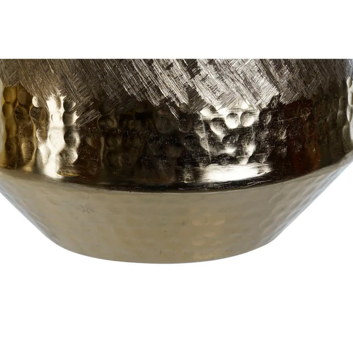 Centerpiece DKD Home Decor Golden Silver Aluminium 19 x 19 x 20 cm (2 Units) - Декорация и Осветление<<<Дом