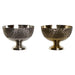Centerpiece DKD Home Decor Golden Silver Aluminium 25 x 25 x 18 cm (2 Units) - Декорация и Осветление<<<Дом