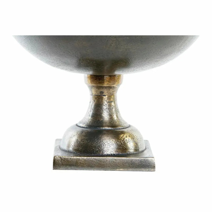 Centerpiece DKD Home Decor Golden Silver Aluminium 25 x 25 x 19 cm (2 Units) - Декорация и Осветление<<<Дом