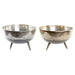 Centerpiece DKD Home Decor Golden Silver Aluminium 31 x 31 x 19,5 cm (2 Units) - Декорация и Осветление<<<Дом