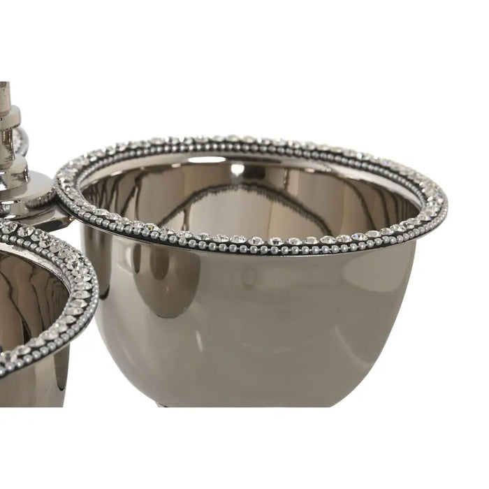 Centerpiece DKD Home Decor Silver Acrylic Aluminium 24 x 24 x 18 cm - Декорация и Осветление<<<Дом