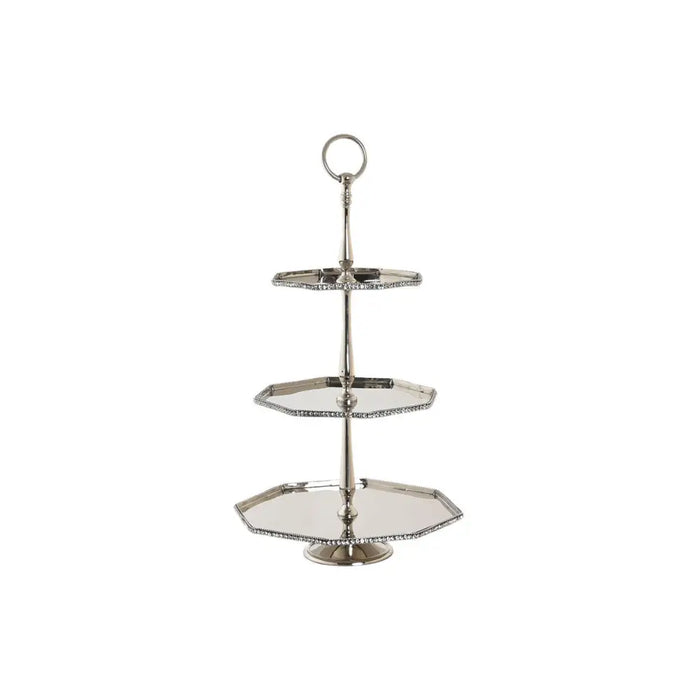 Centerpiece DKD Home Decor Silver Aluminium 28 x 28 x 47 cm - Декорация и Осветление<<<Дом Градина<<<BigBuy&&&Украса за