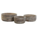 Centerpiece DKD Home Decor White Natural Mango wood 30,5 x 30,5 x 12,7 cm (3 Pieces) - Декорация и Осветление<<<Дом